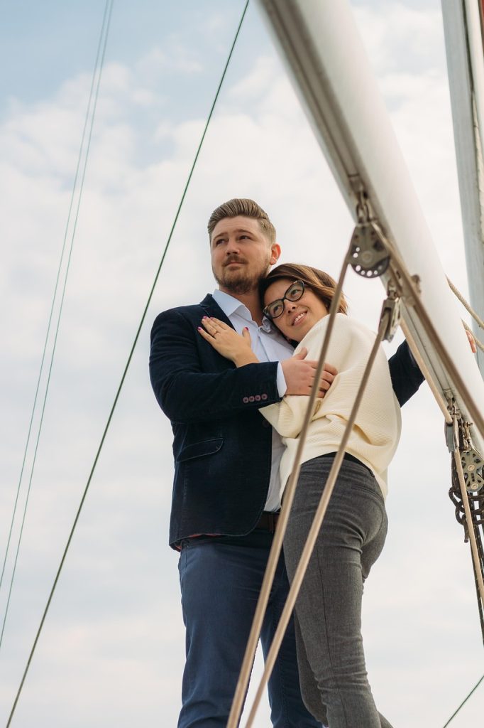 couple, sailboat, sailing, relationship