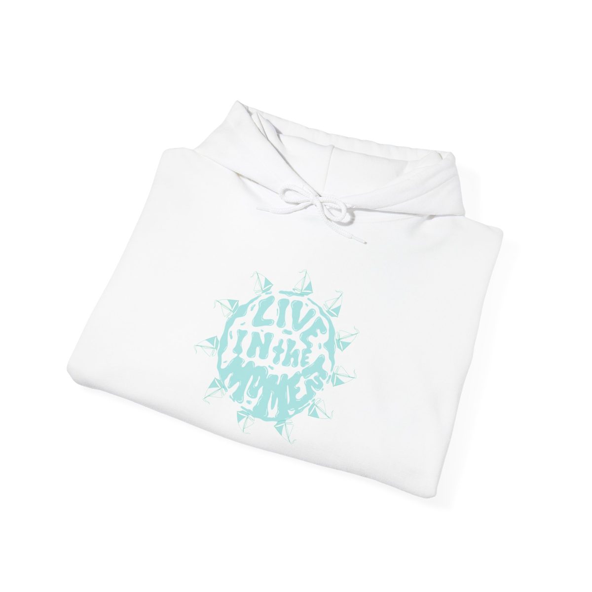 Live in the Moment Aquamarine minimalist print for urban sea lovers
