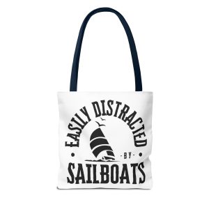 Sailing Tote Bag – Easily Distracted by Sailboats