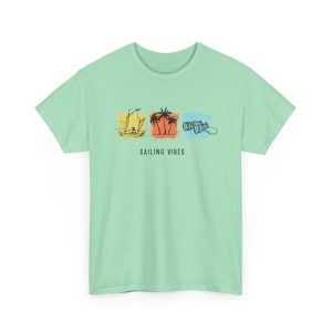Statement Sailing graphic tee mint for sea lovers Sailing Vibes