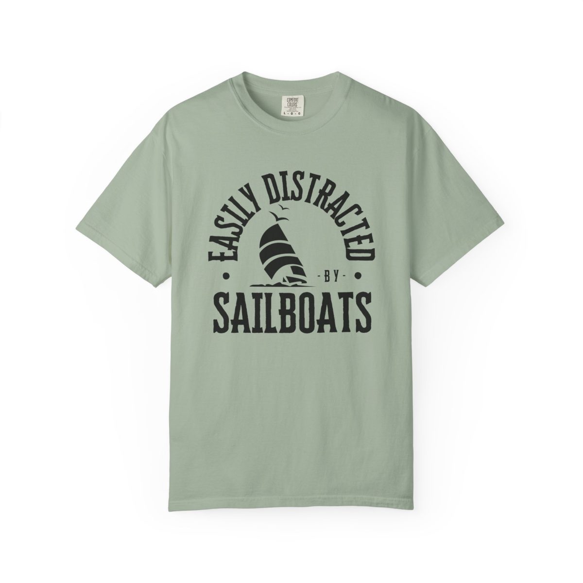 Olive Easily Distracted by Sailboats T-Shirt