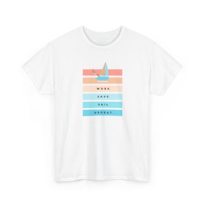 Work Save Sail Repeat T-Shirt white