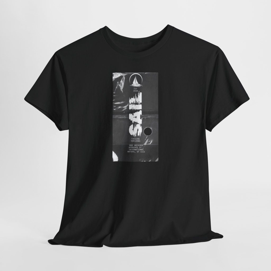 black minimalist sailing t-shirt vintage SAIL