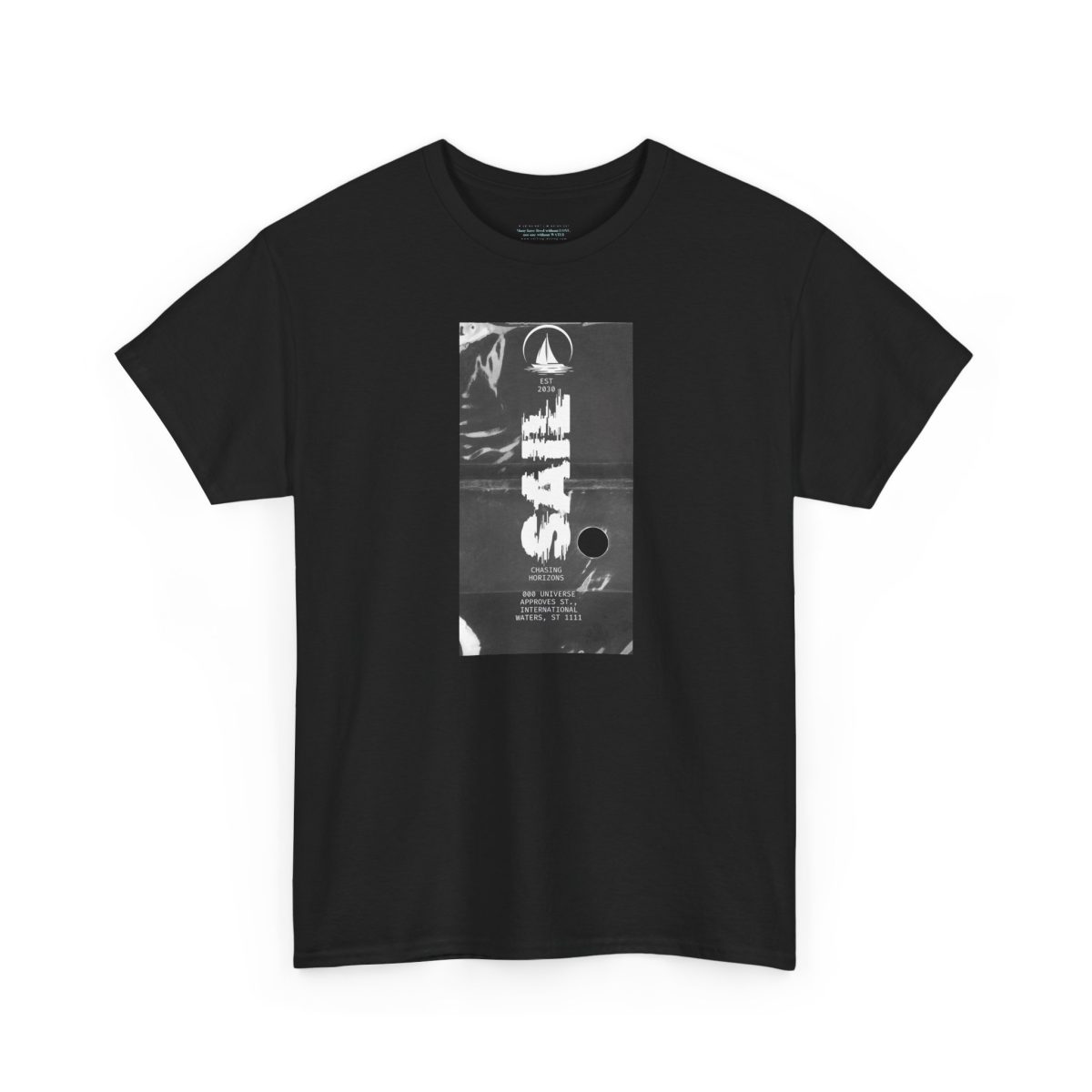 black minimalist sailing t-shirt vintage SAIL