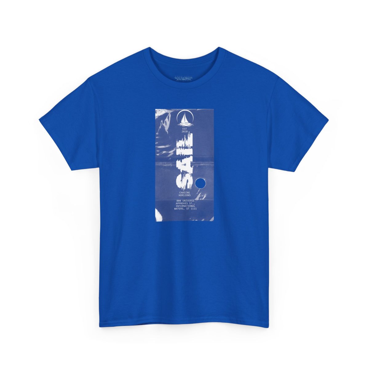royal blue minimalist sailing t-shirt vintage SAIL