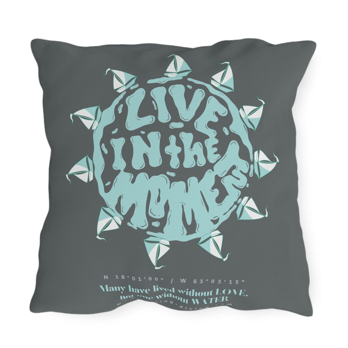 Sailing Outdoor Pillow – Live in the Moment - Image 5