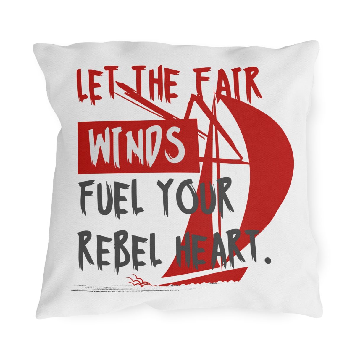 Sailing Outdoor Pillow – Rebel Heart - Image 3