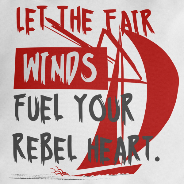 Sailing Outdoor Pillow – Rebel Heart - Image 2