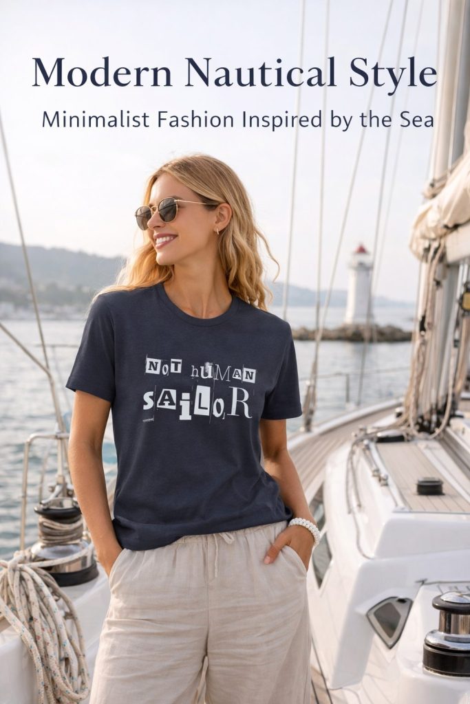 modern nautical style minimalist coastal clothing inspired by the sea