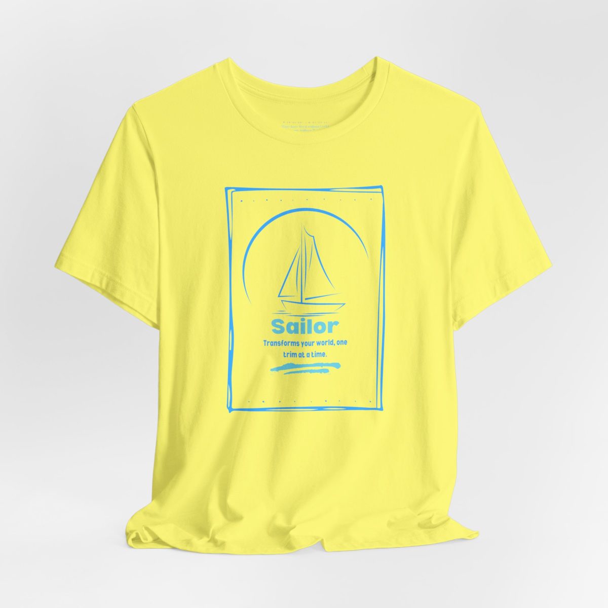 Sailing Tshirt – Minimal Blue Sailboat - Image 12