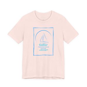 Sailing Tshirt – Minimal Blue Sailboat