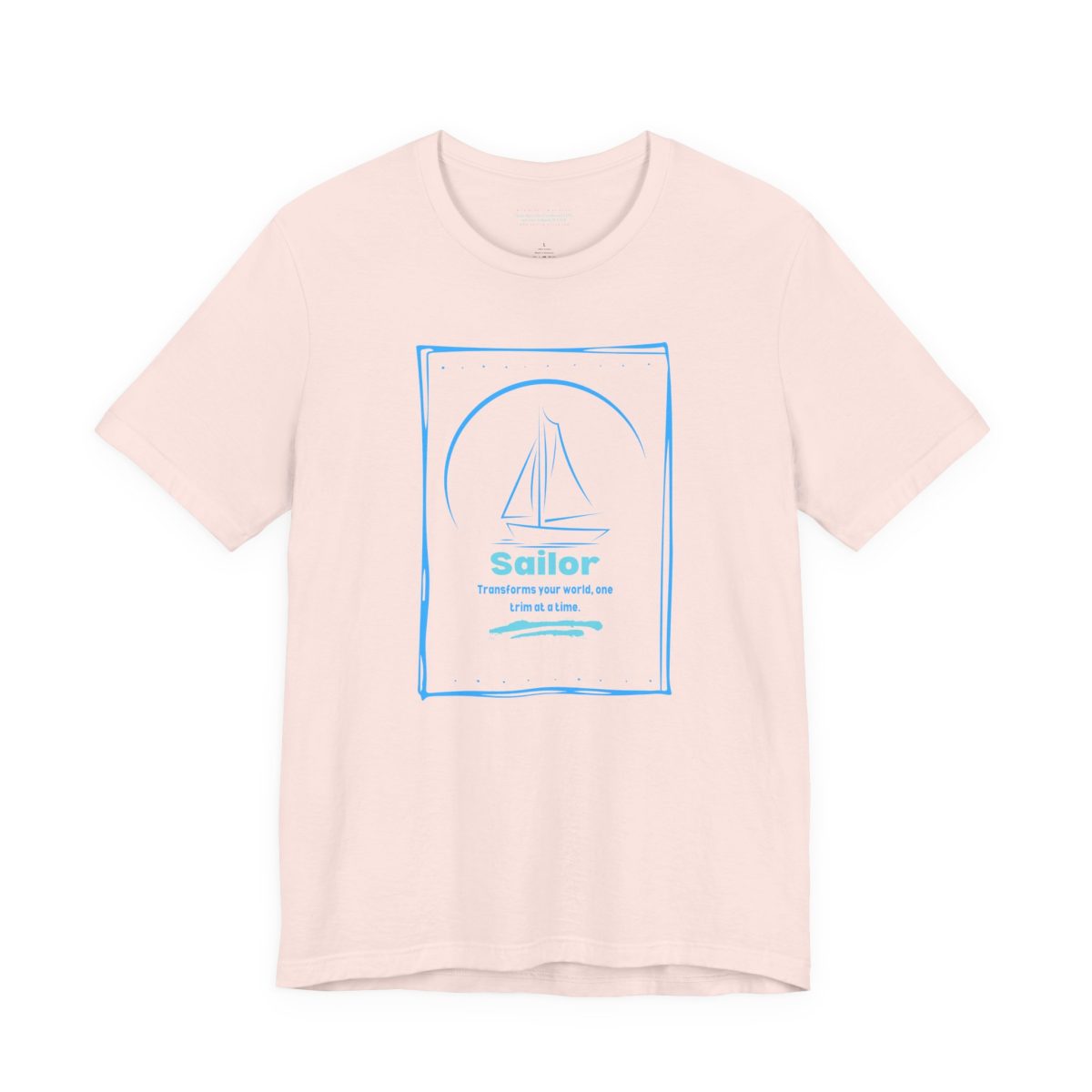 Sailing Tshirt – Minimal Blue Sailboat